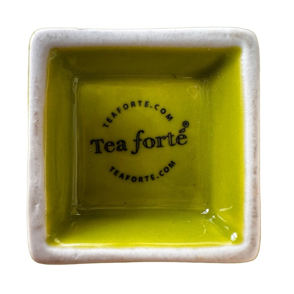 TEA FORTE Ceramic Tea Bag Tray Holder (pair of 2) Green - Picture 6 of 6